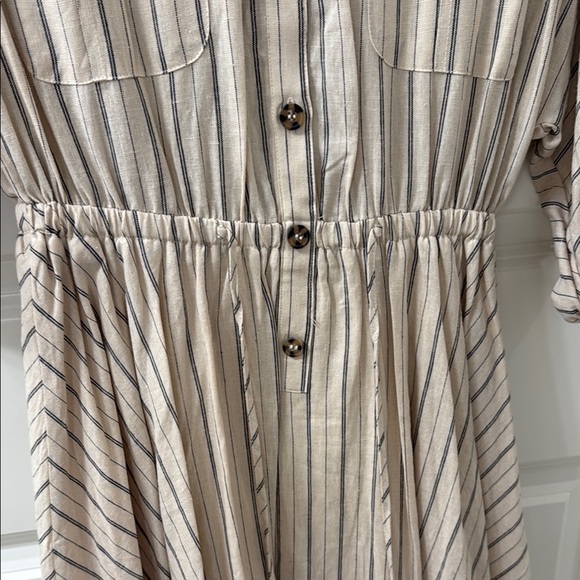 Striped Button-Down Dress - Picture 2 of 5